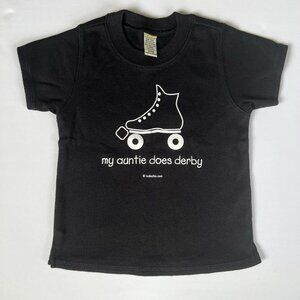 Roller Derby Toddler T-Shirt 24m/2T Black short sleeve Shirt for Niece or Nephew